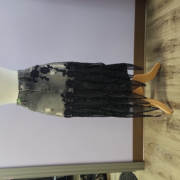 celo Dresses & Skirts - Black acid wash denim skirt